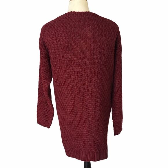 Wishlist Burgundy Open Cardigan Size S/M - Picture 2 of 4